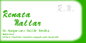 renata mallar business card