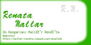 renata mallar business card